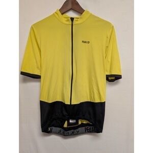 Pedal Ed Heiko Jersey Mens L Yellow Cycling Shirt Full Zip Lightweight Pockets